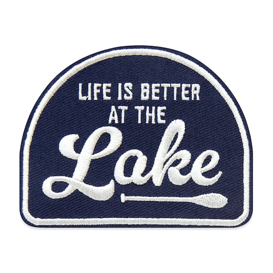 Life Is Better At The Lake Embroidered Iron-On & Adhesive Patch by Make Market®
